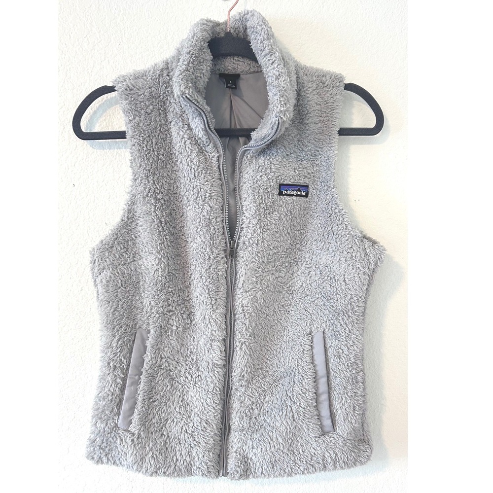 Patagonia Los Gatos Fleece Vest Gorpcore SZ S Grey Full Zip High Pile 25216